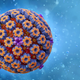 A illustration of a herpes simplex virus.